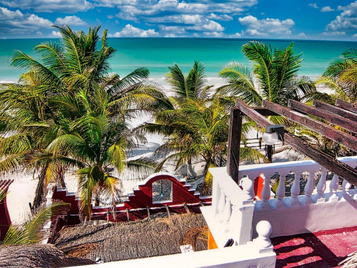 Beachfront Casa Maya Lodge El Cuyo Ngoại thất bức ảnh