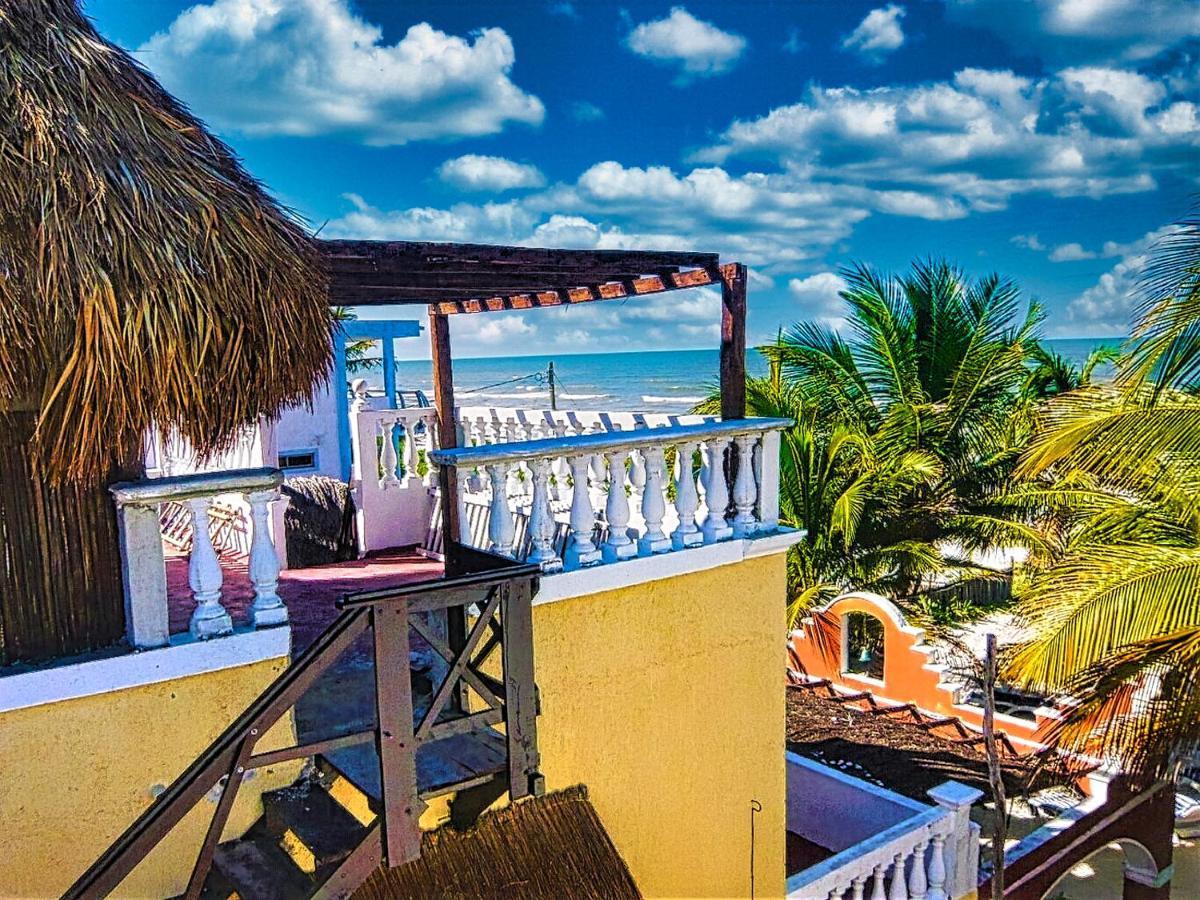Beachfront Casa Maya Lodge El Cuyo Ngoại thất bức ảnh